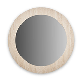 Travertine Effect Round Wall Mirror from Roseland Furniture