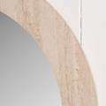 Travertine Effect Round Wall Mirror from Roseland Furniture