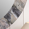 Jade Marble Effect Round Wall Mirror from Roseland Furniture