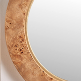 Newborough Burr Wood Effect Wall Mirror from Roseland Furniture