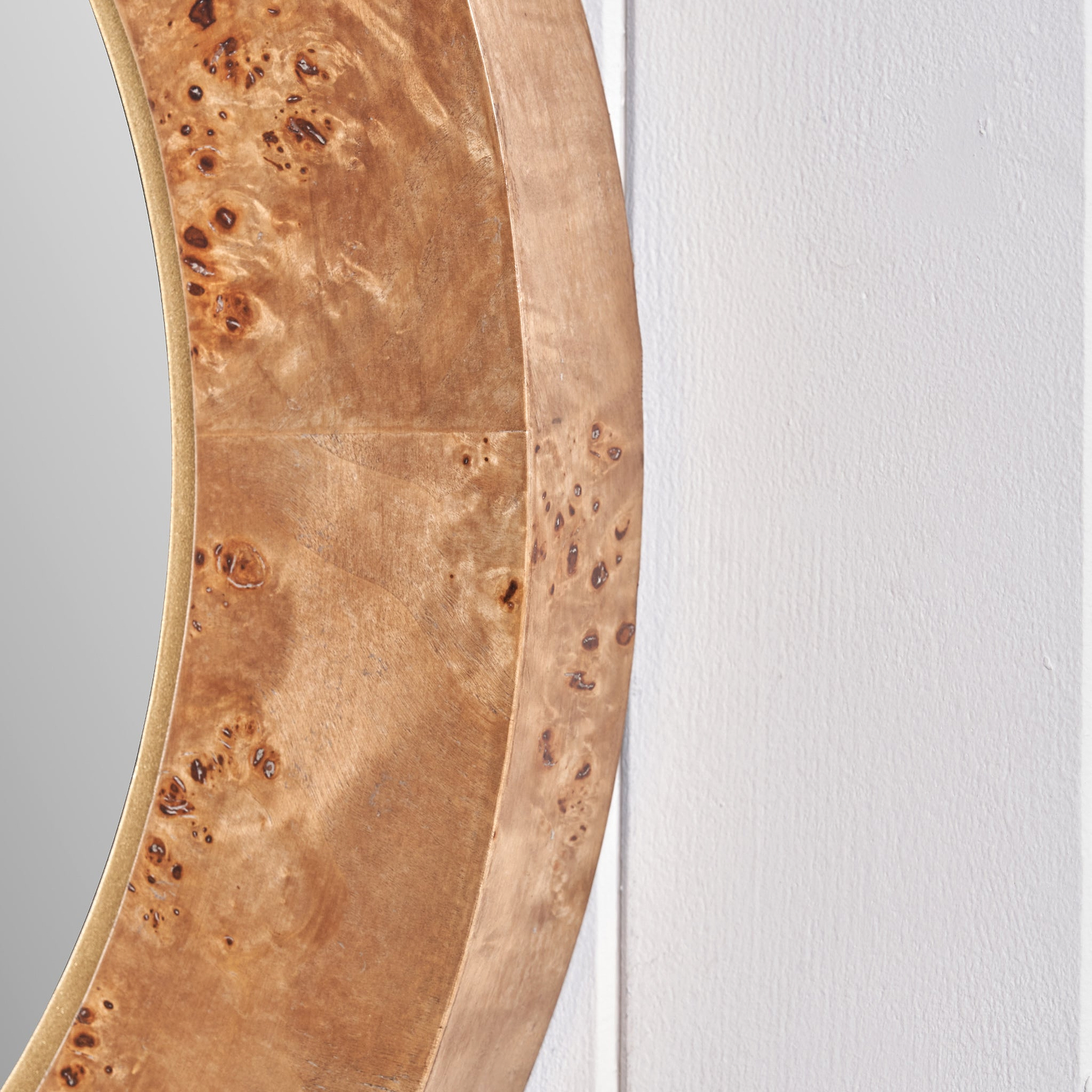 Newborough Burr Wood Effect Wall Mirror from Roseland Furniture