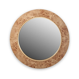Newborough Burr Wood Effect Wall Mirror from Roseland Furniture
