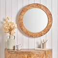 Newborough Burr Wood Effect Wall Mirror from Roseland Furniture