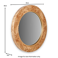 Newborough Burr Wood Effect Wall Mirror from Roseland Furniture