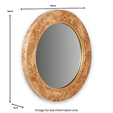 Newborough Burr Wood Effect Wall Mirror from Roseland Furniture