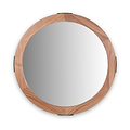 Elwood Walnut Wood Effect Wall Mirror from Roseland Furniture