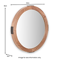 Elwood Walnut Wood Effect Wall Mirror from Roseland Furniture