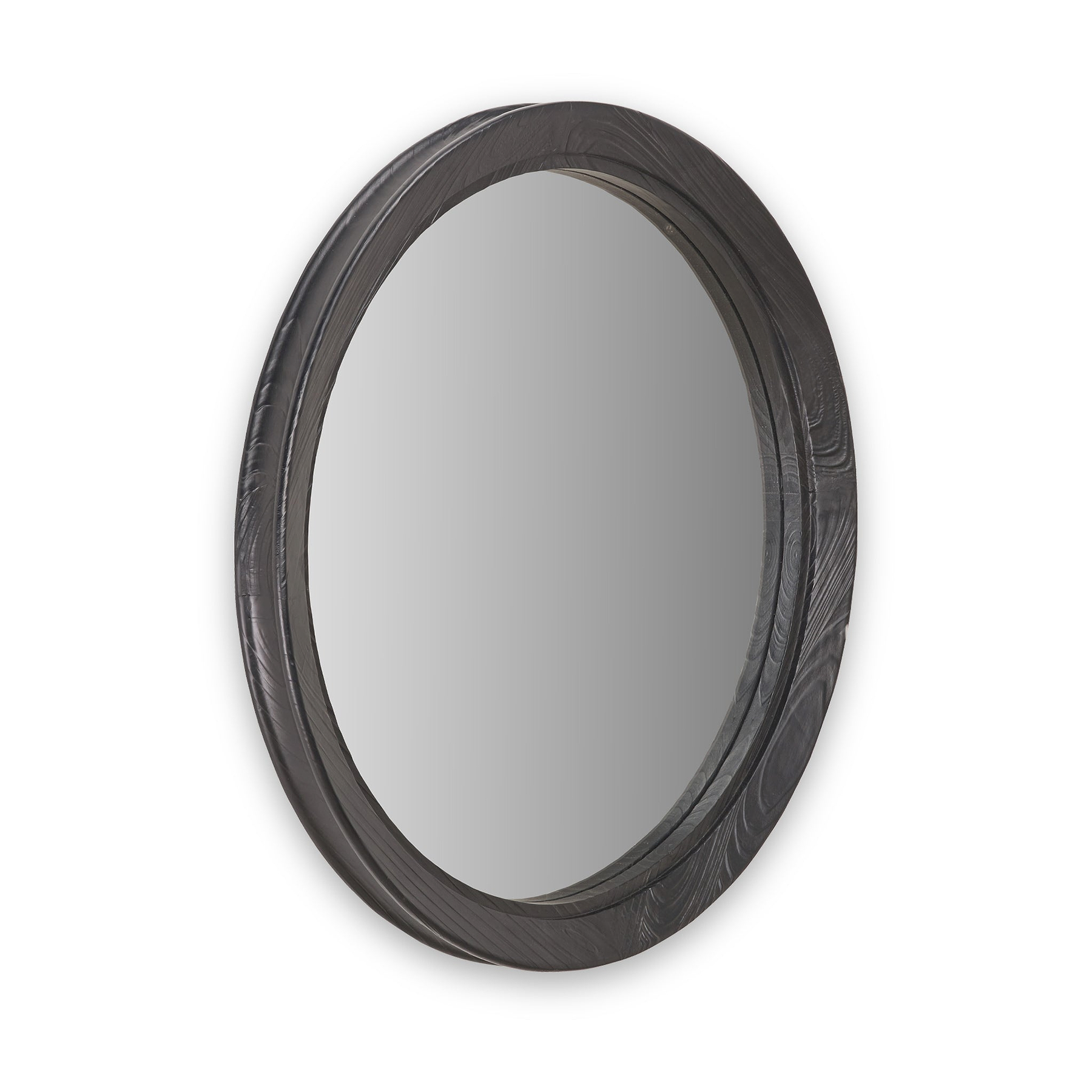 Elwood Black Fir Effect Wall Mirror from Roseland Furniture