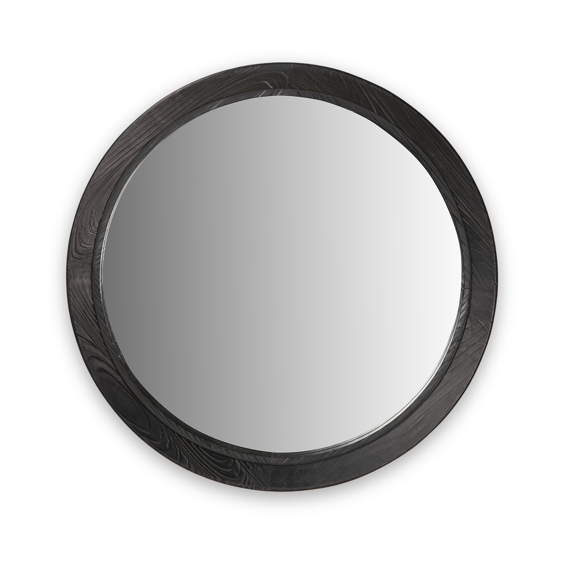 Elwood Black Fir Effect Wall Mirror from Roseland Furniture