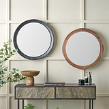 Elwood Black Fir Effect Wall Mirror from Roseland Furniture