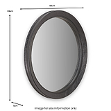 Elwood Black Fir Effect Wall Mirror from Roseland Furniture