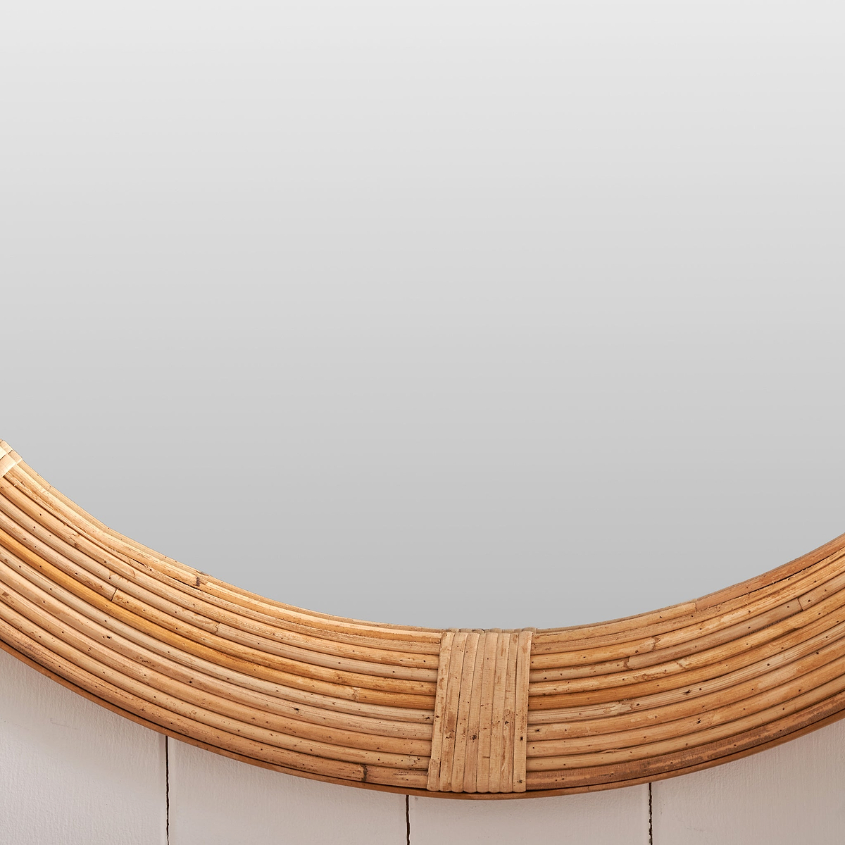 Amara Natural Bamboo Framed Wall Mirror from Roseland Furniture