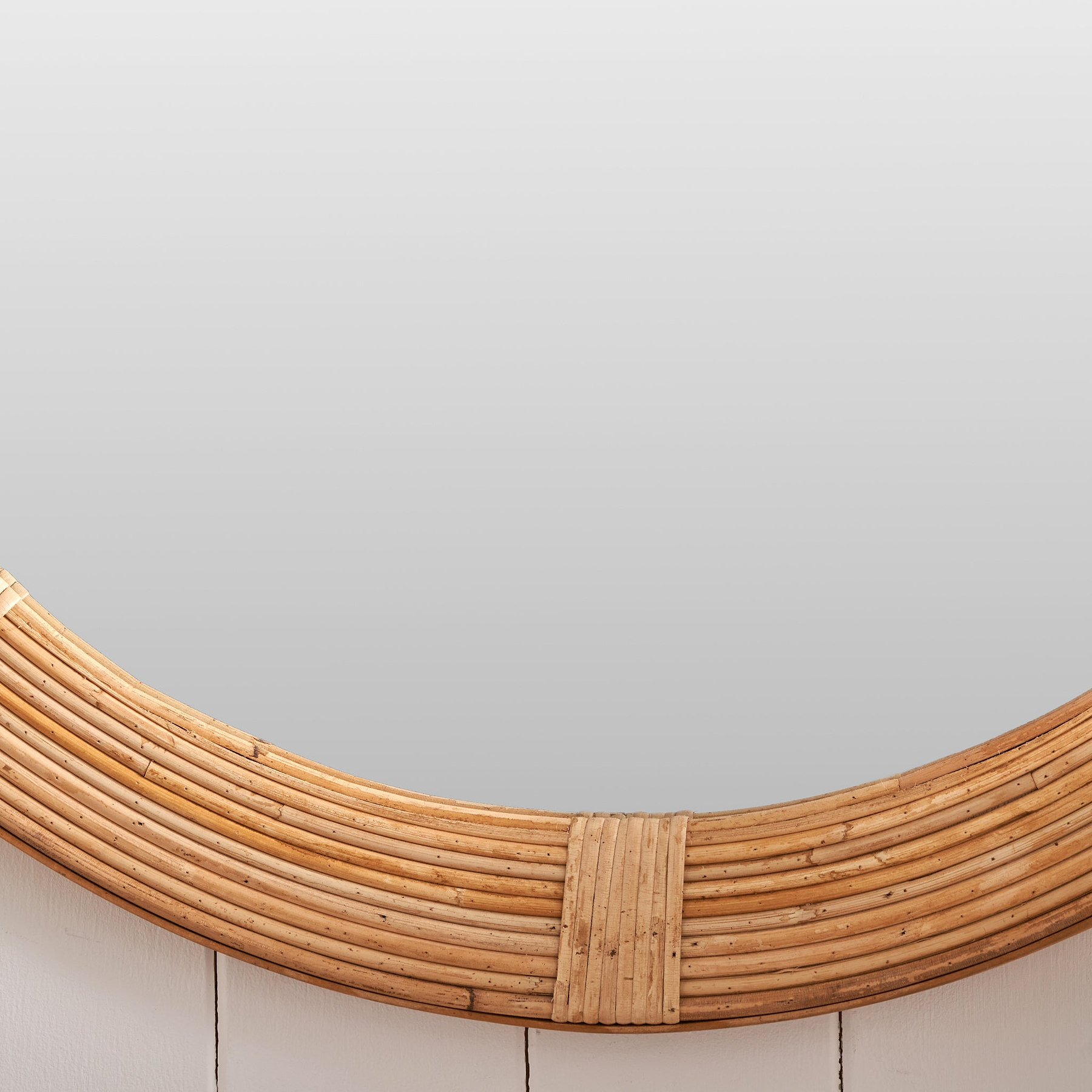 Amara Natural Bamboo Framed Wall Mirror from Roseland Furniture