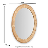 Amara Natural Bamboo Framed Wall Mirror from Roseland Furniture