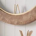 Newborough Burr Wood Effect Wall Clock from Roseland Furniture