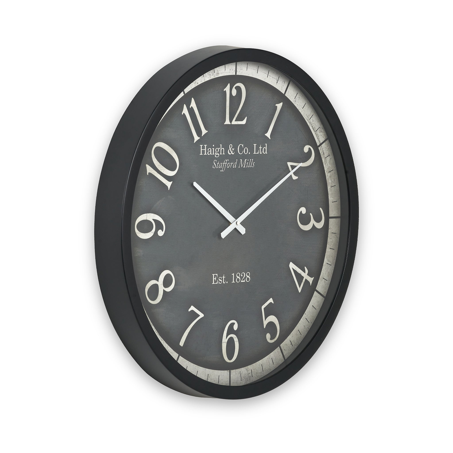 Bormio Wall Clock Black from Roseland Furniture