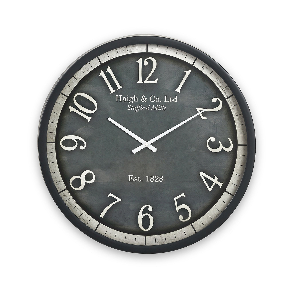 Bormio Wall Clock Black from Roseland Furniture