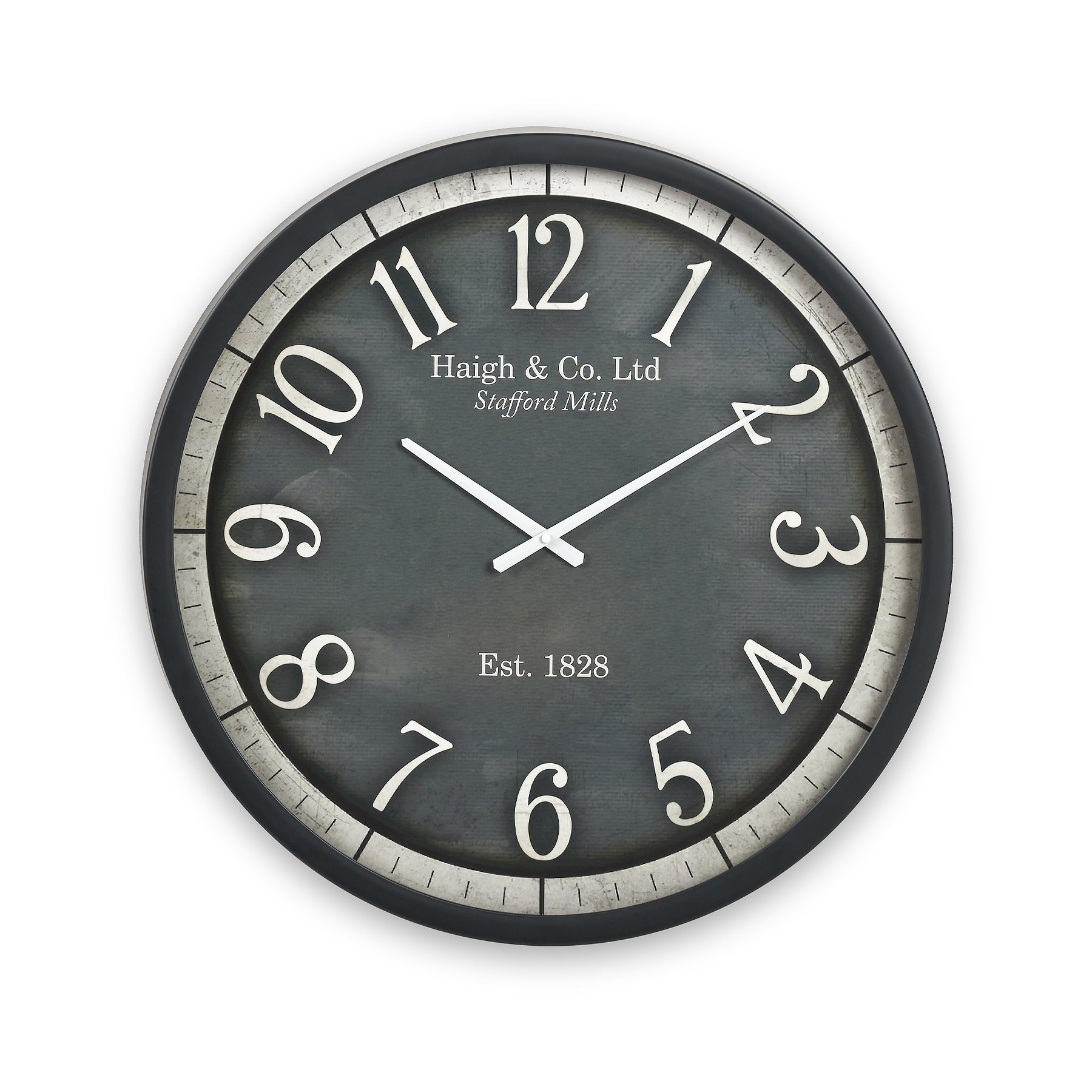 Bormio Wall Clock Black from Roseland Furniture