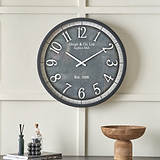 Bormio Wall Clock Black from Roseland Furniture