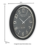 Bormio Wall Clock Black from Roseland Furniture