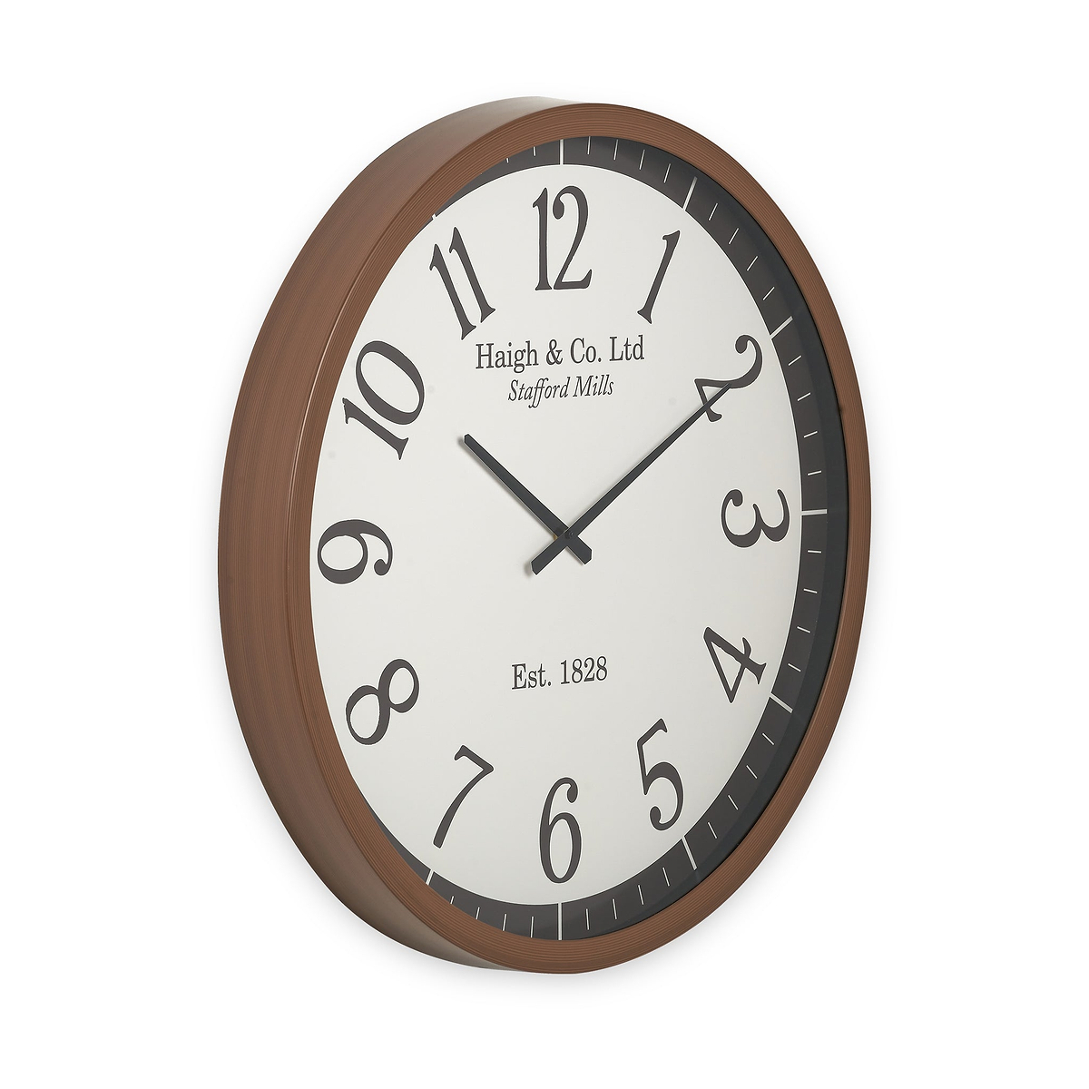 Bormio Wall Clock Brown from Roseland Furniture