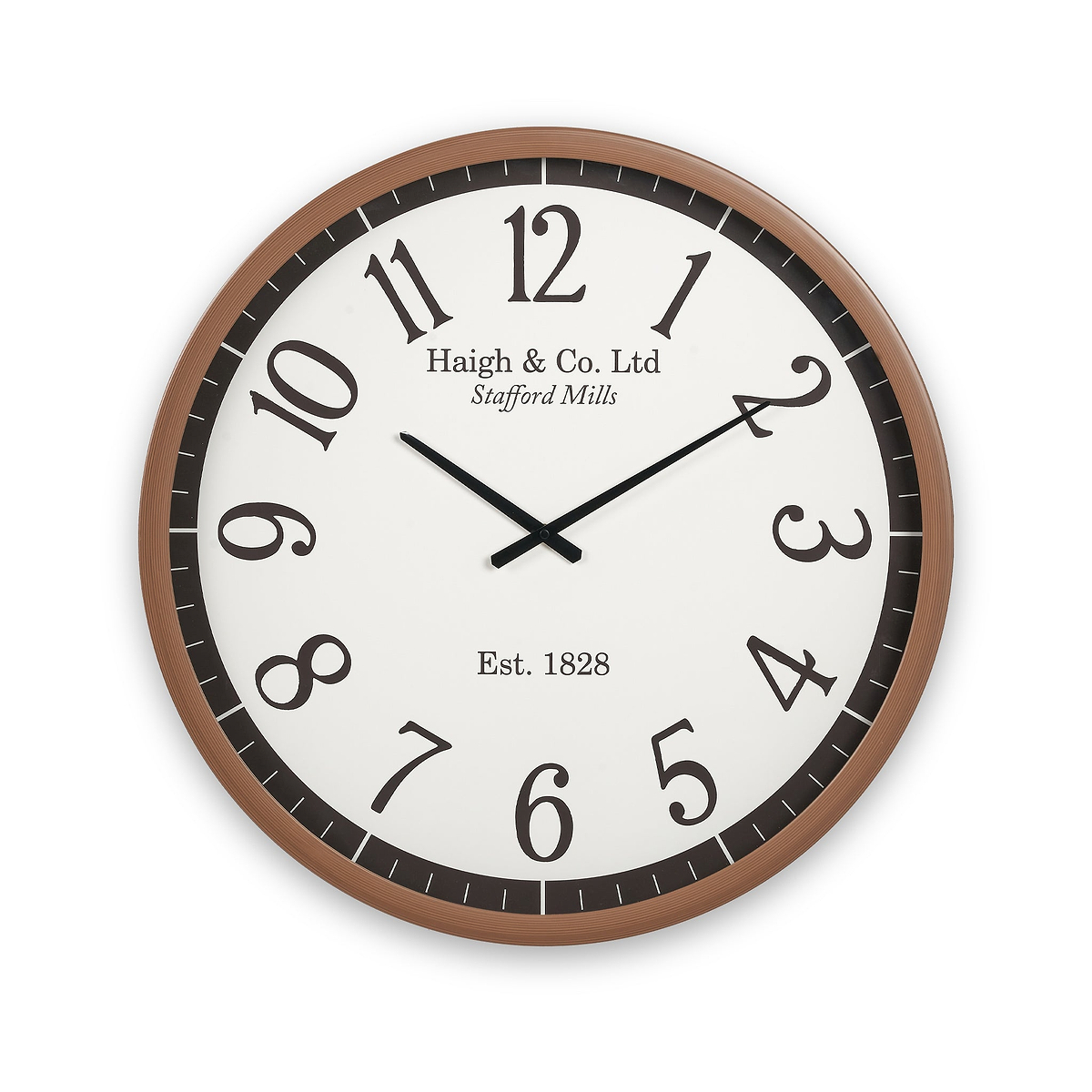 Bormio Wall Clock Brown from Roseland Furniture