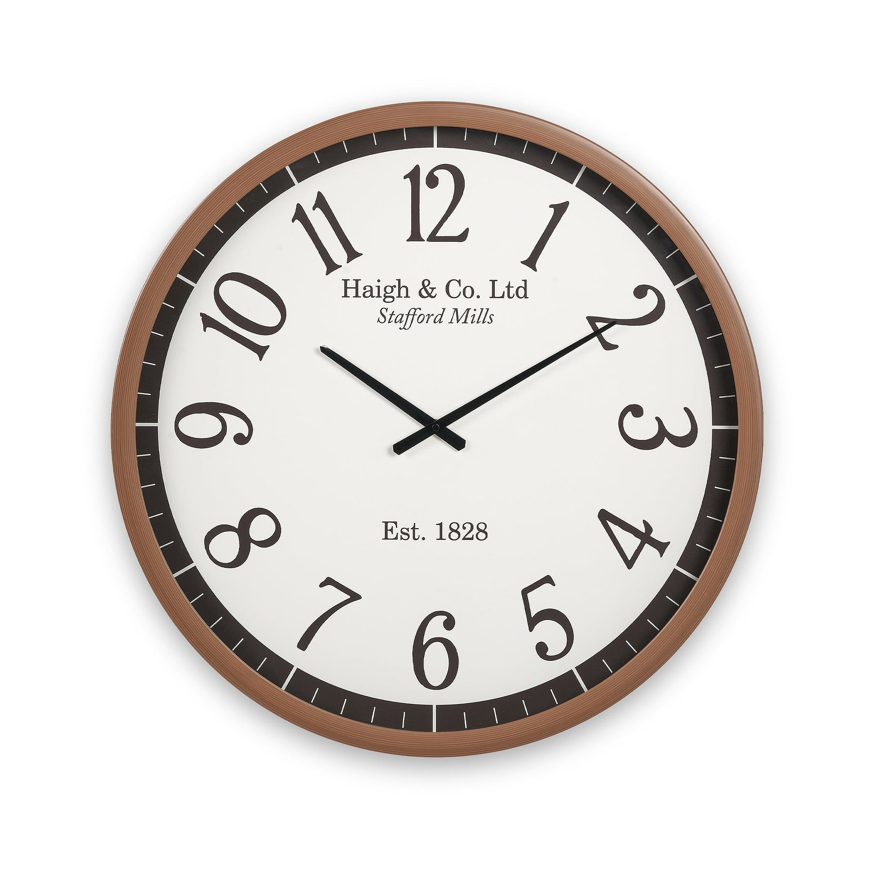 Bormio Wall Clock Brown from Roseland Furniture