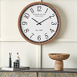 Bormio Wall Clock Brown from Roseland Furniture