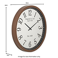 Bormio Wall Clock Brown from Roseland Furniture