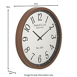 Bormio Wall Clock Brown from Roseland Furniture