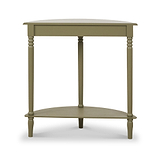 Heritage Olive Green Pine Half Moon Console Table from Roseland Furniture