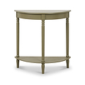 Heritage Olive Green Pine Half Moon Console Table from Roseland Furniture