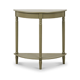 Heritage Olive Green Pine Half Moon Console Table from Roseland Furniture