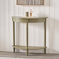 Heritage Olive Green Pine Half Moon Console Table from Roseland Furniture