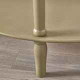 Heritage Olive Green Pine Half Moon Console Table from Roseland Furniture