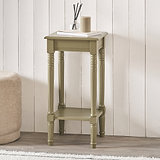 Heritage Olive Pine Wood Accent Table from Roseland Furniture