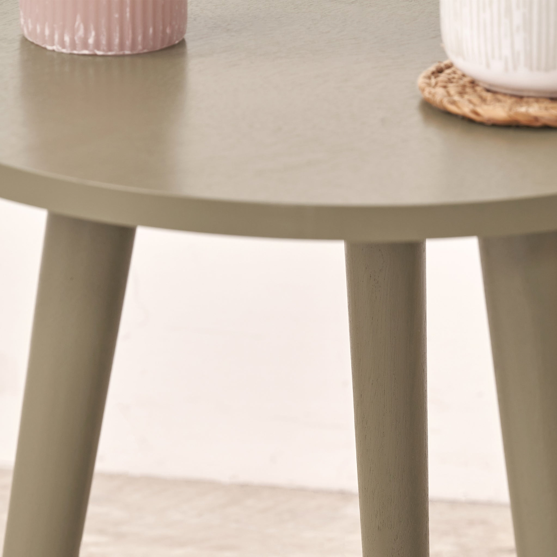 Croft Pine Side Table Olive from Roseland Furniture