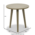 Croft Pine Side Table Olive from Roseland Furniture