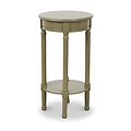 Heritage Olive Pine Wood Round Accent Table from Roseland Furniture