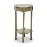 Heritage Olive Pine Wood Round Accent Table from Roseland Furniture