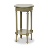 Heritage Olive Pine Wood Round Accent Table from Roseland Furniture