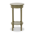 Heritage Olive Pine Wood Round Accent Table from Roseland Furniture