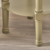 Heritage Olive Pine Wood Round Accent Table from Roseland Furniture