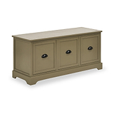 Croft Olive 3 Drawer Storage Bench from Roseland Furniture