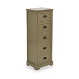 Croft Olive 5 Drawer Tallboy from Roseland Furniture