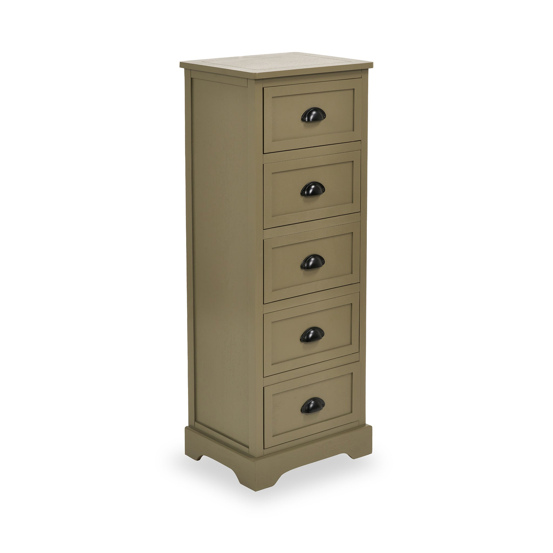 Croft Olive 5 Drawer Tallboy from Roseland Furniture