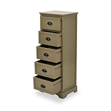 Croft Olive 5 Drawer Tallboy from Roseland Furniture