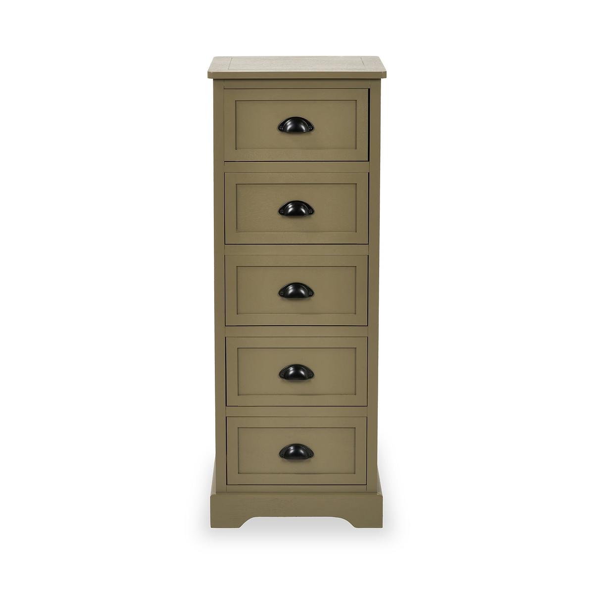 Croft Olive 5 Drawer Tallboy from Roseland Furniture