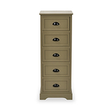 Croft Olive 5 Drawer Tallboy from Roseland Furniture