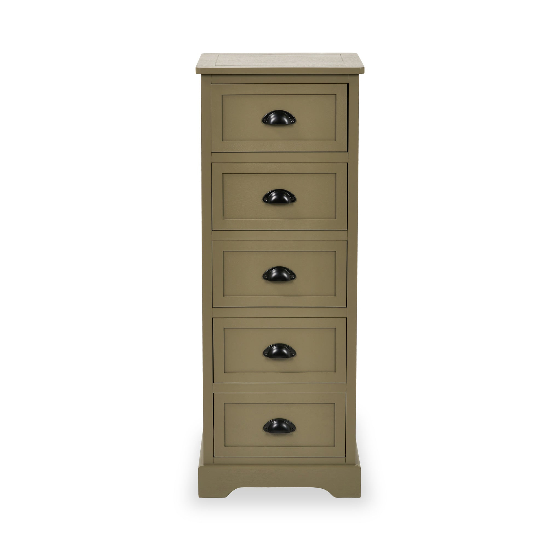 Croft Olive 5 Drawer Tallboy from Roseland Furniture